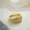 Glistening 18K Gold & Cubic Zirconia Statement Ring - Image 4